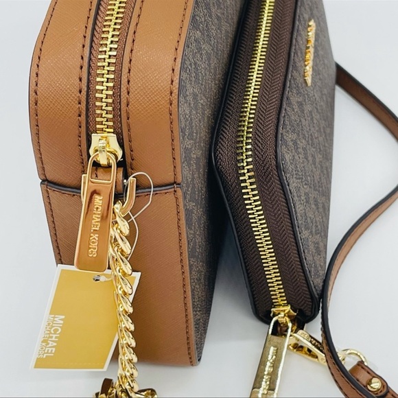 Michael Kors EW Crossbody Bag & Phone Case Wallet Leather Brown - Picture 7 of 12